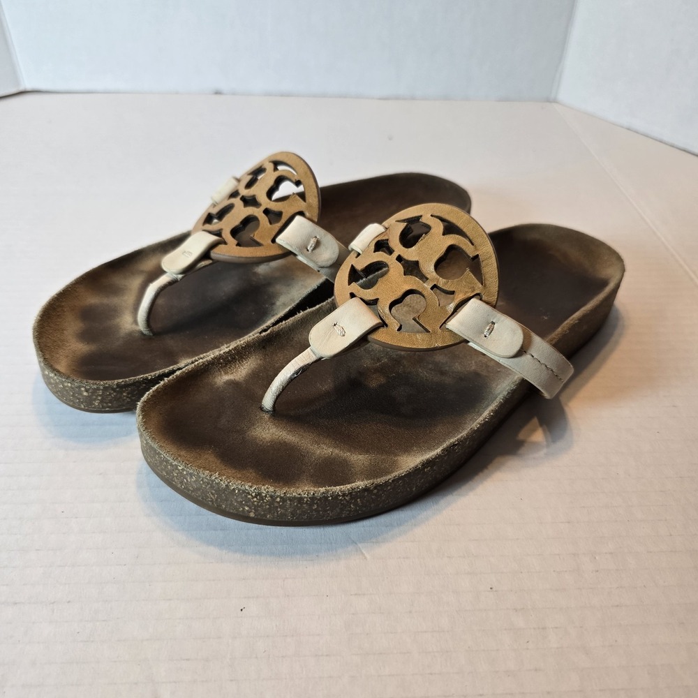 TORY BURCH MILLER CLOUD SANDAL LEATHER MILTI/CORK WOMEN'S SIZE 7 $248
